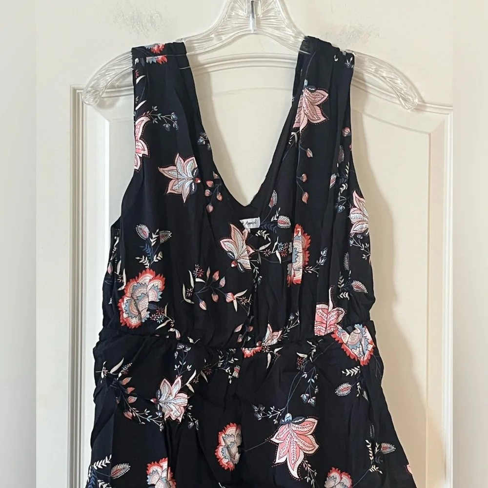 Wishlist Apparel Floral Black and Pink Women's Mid Calf Dress Size Medium - Picture 10 of 16